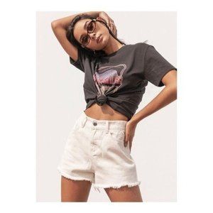 Princess Polly Dola Shorts Denim Cutoff High Waist